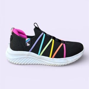 Skechers Black Sneakers with Multicolor Accents